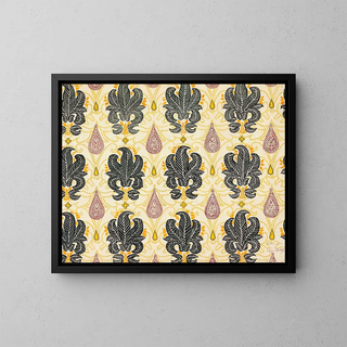 Design textile for the ballet Scheherazade - Anonymous — framed artwork on a wall