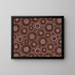 Design textile avec des cercles et des perles sur un fond pointillé - Anonyme — framed artwork on a wall