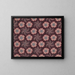 Design textile avec des rosettes formant des formes hexagonales autour de tourbillons - Anonyme — framed artwork on a wall