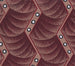 Textile design painting with vertical stripes of zigzag ribbons decorated with beads on a background of overlapping scales - Anonymous — artwork view