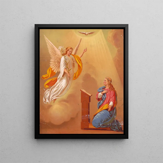 The Annunciation - Anonymous — framed artwork on a wall