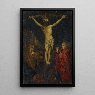The Crucifixion of Christ - Anonymous — framed artwork on a wall