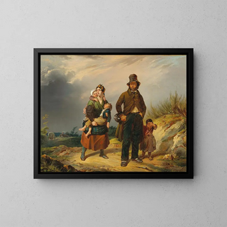 The family expelled - Anonymous — framed artwork on a wall
