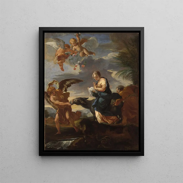 The Flight into Egypt - Anonymous — framed artwork on a wall