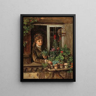 The Flower Lover - Anonymous — framed artwork on a wall