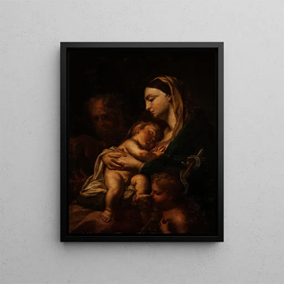 The Holy Family - Anonymous — framed artwork on a wall