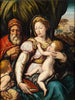 The Holy Family with Saint John the Baptist - Anonymous — artwork view