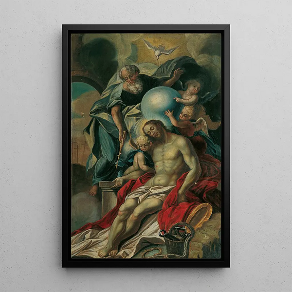 Reproduction of the painting The Holy Trinity - Anonymous