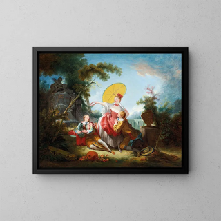 The Musical Competition - Anonymous — framed artwork on a wall