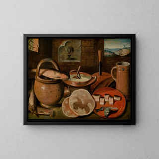 The Poor Man's Meal - Anonymous — framed artwork on a wall