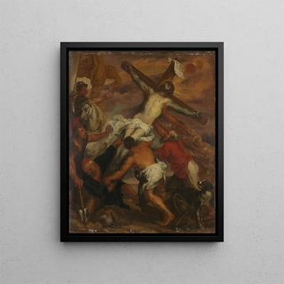 L'Érection de la Croix - Anonymous — framed artwork on a wall