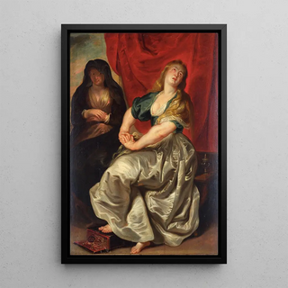 Reproduction of the painting La Madeleine repentante - Anonymous