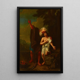 Reproduction of the painting The Sacrifice of Abraham - Anonymous