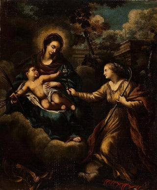 The Virgin and Child with Saint Martha - Anonymous — artwork view