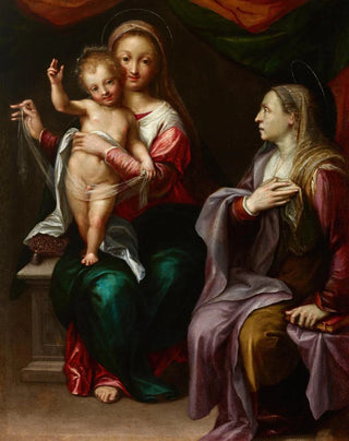 The Virgin and Child with Saint Anne - Anonymous — artwork view