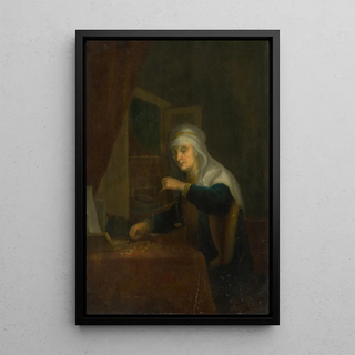 Reproduction of the painting The weighing of gold - Anonymous