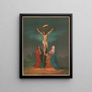 The Crucifixion - Anonymous — framed artwork on a wall