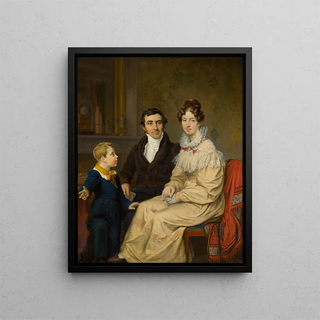 La famille du professeur Cornelis Anne den Tex - Anonyme — framed artwork on a wall
