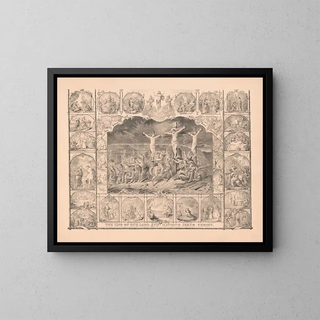 The life of our Lord and Savior Jesus Christ - Anonymous — framed artwork on a wall