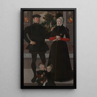 Reproduction of the painting Thomas Gerritzn Doesburch and Claesje Hendricksdr Roeclaes with their daughters - Anonymous