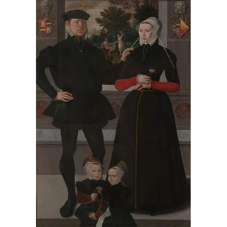 Reproduction of the painting Thomas Gerritzn Doesburch and Claesje Hendricksdr Roeclaes with their daughters - Anonymous