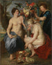 Three Nymphs with the Cornucopia - Anonymous — artwork view