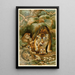 Tigresse et petits - Anonymous — framed artwork on a wall
