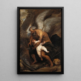The Time Cutting the Wings of Love - Anonymous — framed artwork on a wall
