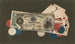 Trompe-l'œil A full hand with 2 and 5 bill tokens - Anonymous — artwork view
