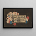 Trompe-l'œil A full hand with tokens and a 5-dollar bill - Anonymous — framed artwork on a wall