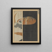 Two textile fragments - Anonymous — framed artwork on a wall