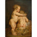 Reproduction of the painting of Two Naked Children with Grapes - Anonymous