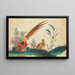 Two Birds, Flowers - Anonymous — framed artwork on a wall