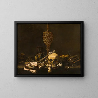 Still life vanity - Anonymous — framed artwork on a wall
