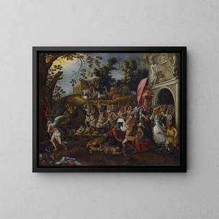 Vanity or the Fight Against Death - Anonymous — framed artwork on a wall