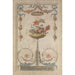 Vase of flowers resting on leafy scrolls - Anonymous — artwork view