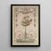 Vase of flowers resting on leafy scrolls - Anonymous — framed artwork on a wall