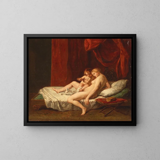 Venus and Cupid - Anonymous — framed artwork on a wall