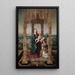 Virgin and Child under a canopy - Anonymous — framed artwork on a wall