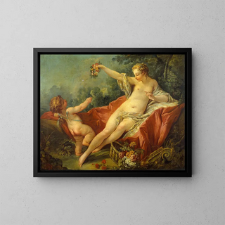 Venus and Love - Anonymous — framed artwork on a wall