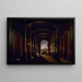 Interior view painting of the former Saint-Lazare station - Anonymous — framed artwork on a wall