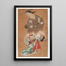 Wakashu painting with a sword - Anonymous — framed artwork on a wall