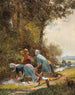 Lavandières au bord de la rivière - Anonymous — artwork view