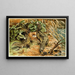 Water Varan Lizard Painting Prying a Nest - Anonymous — framed artwork on a wall