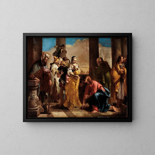 Woman surprised in adultery - Anonymous — framed artwork on a wall
