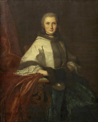 Young woman with a muff - Anonymous — artwork view