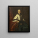 Young woman with a muff - Anonymous — framed artwork on a wall