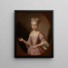 Young girl with a fan - Anonymous — framed artwork on a wall