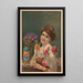 Reproduction of the painting Young woman wearing an elegant dress - Anonymous