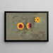 Zinnias - Anonymous — framed artwork on a wall